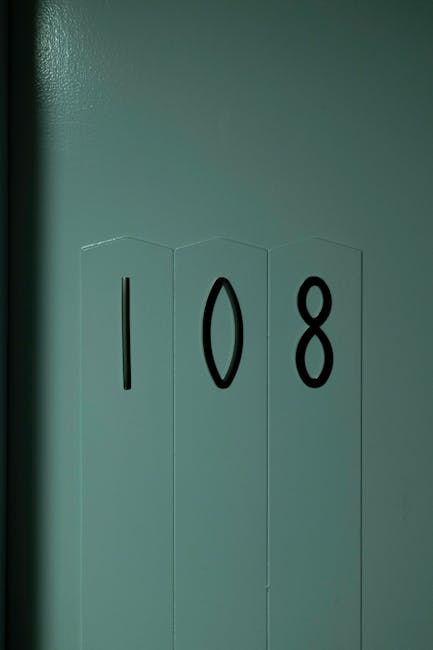Door with number 108